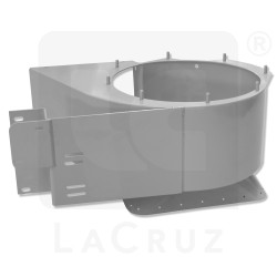 355848 - Lower fan case left Grégoire G8, G2 - stainless steel